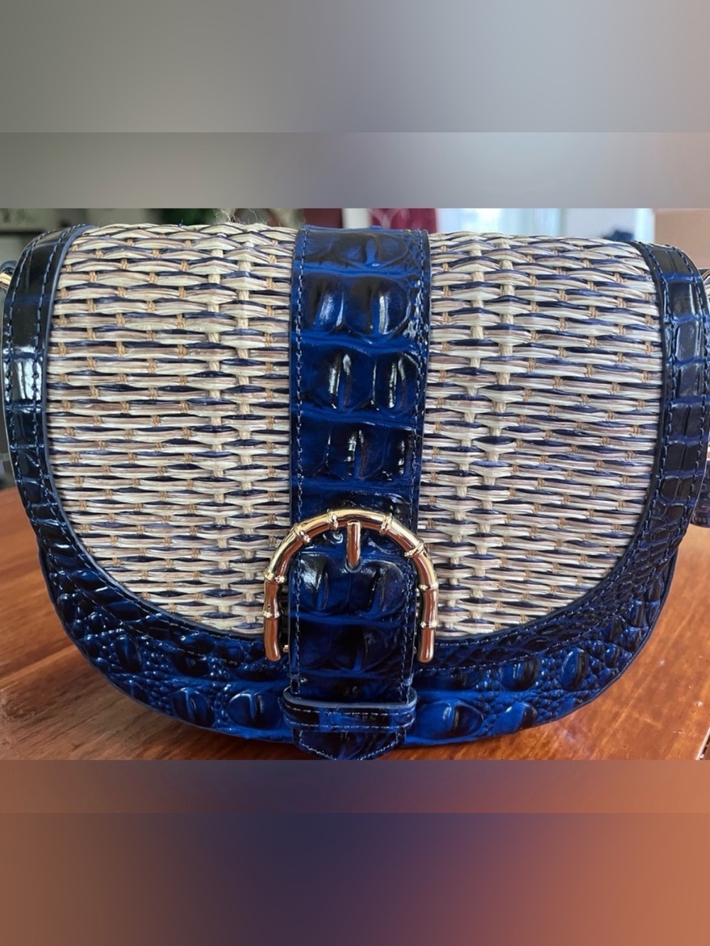 NWT Brahmin Briar in RAFFIA ANCHOR BOATHOUSE Crossbody Bag